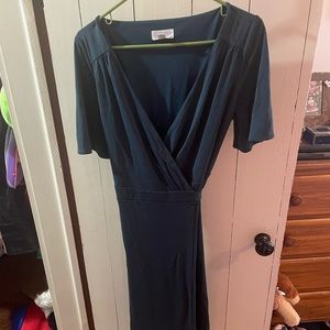 teal Ann Taylor Loft wrap dress